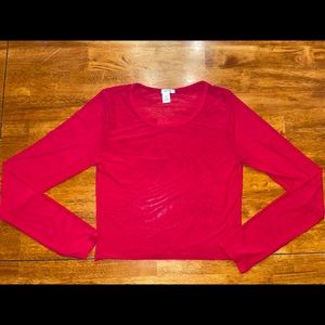 See thru Red BOZZOLO long sleeve
